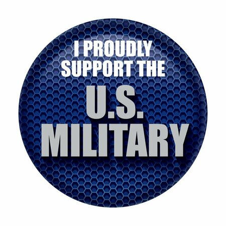 GOLDENGIFTS 2 in. I Proudly Support USA Military Button GO3336477